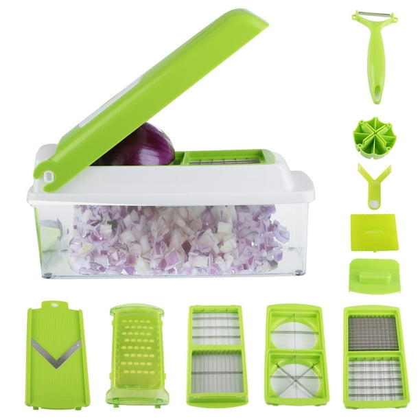 2Pcs Premium Fruit Vegetable Slicer Nicer Food Chopper Cutter Peeler Jian 2Pcs Premium Fruit Vegetable Slicer Nicer Food Chopper Cutter Peeler Jian